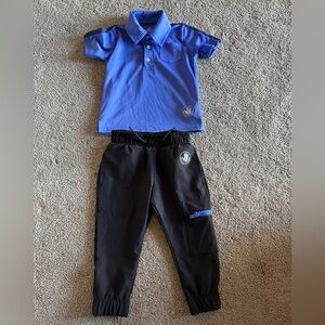 Body Glove Kids Black Joggers with Blue Polo